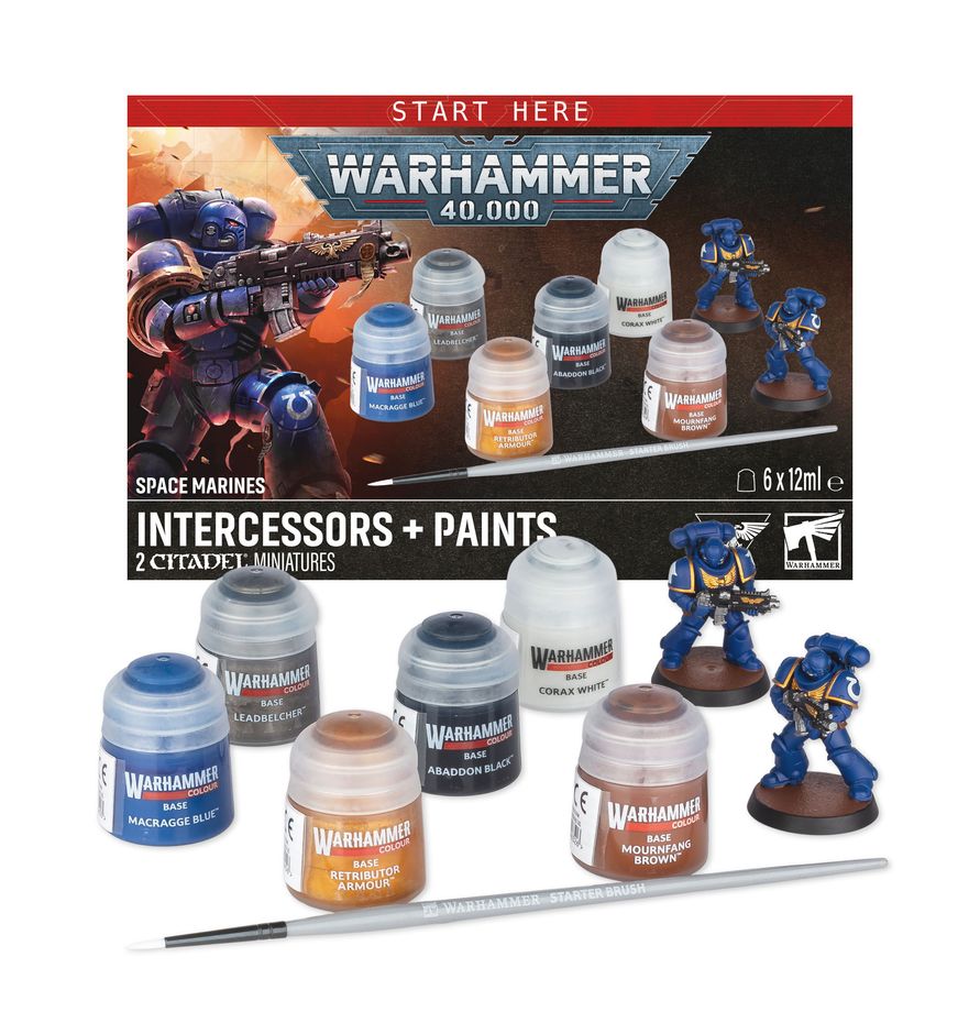 Warhammer 4000 - Space marines - Intercessor + Paint set