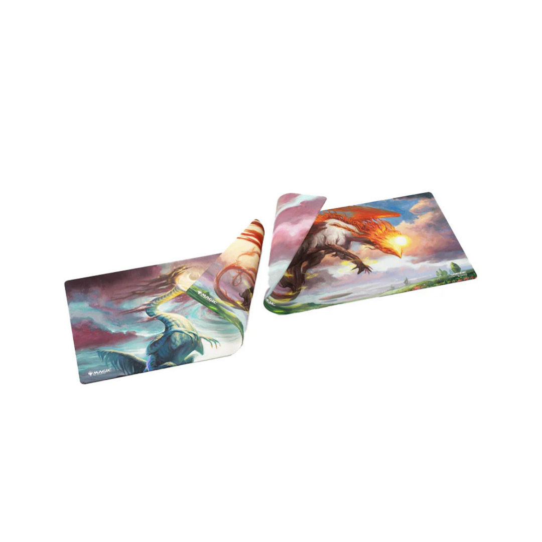 Gamegenic - Tapis de jeu double face MTG Lorwyn Eclipsed Shiny Playmat - Eirdu, porteuse de l'aube/Isilu, porteuse du crépuscule