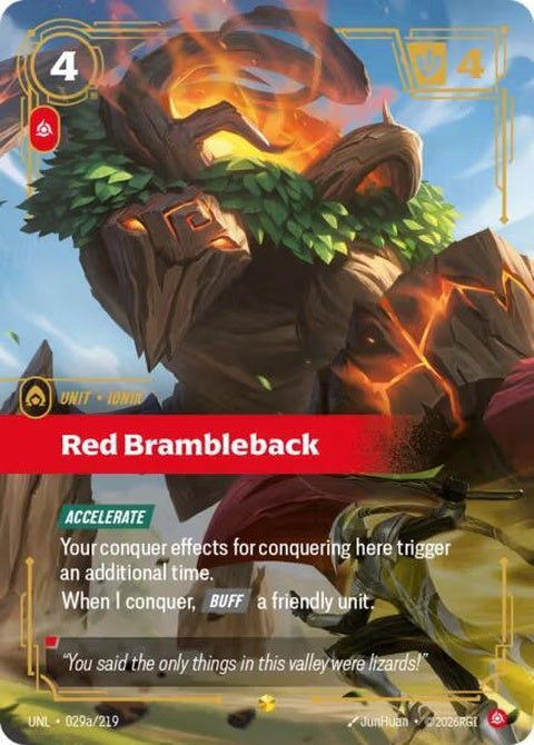 Red Brambleback (Alternate Art) (29a)| Riftbound Card – Living Realms