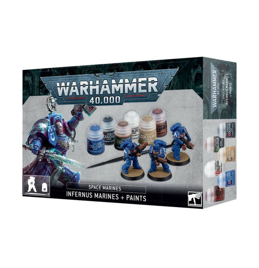 Warhammer 4000 - Space marines - Infernus Marines + Paints Set