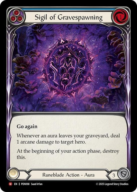 Sigil Of Gravespawning (Blue) (PEN098)| Flesh and Blood Card – Living ...