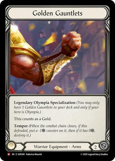 Golden Gauntlets (SUP249)| Flesh and Blood Card – Living Realms